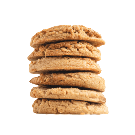 keto peanut butter cookies stacked 6