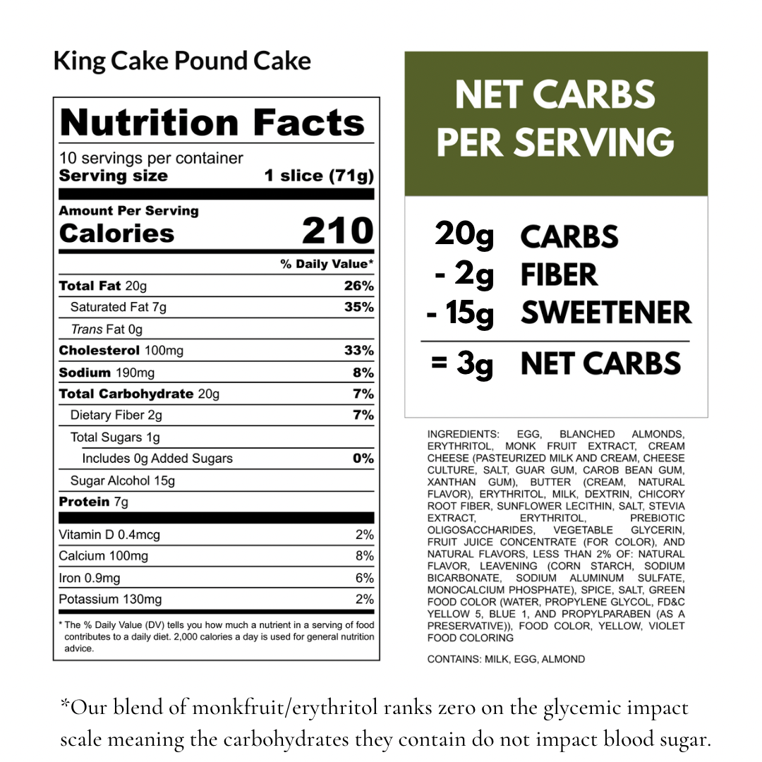 Keto King Cake Pound Cake