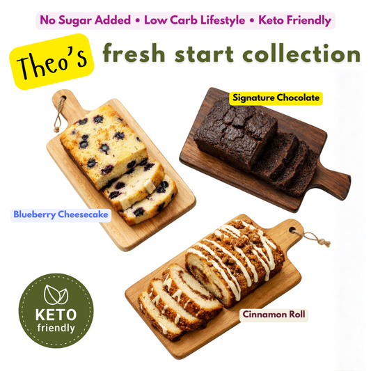 3 pound cakes on cutting boards displayed together