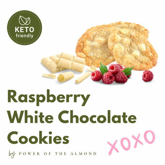 Keto Raspberry White Chocolate Cookies