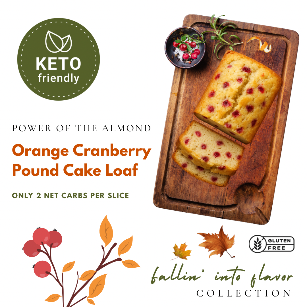 Keto orange cranberry loaf on cutting board