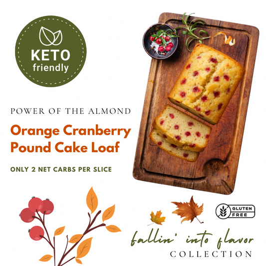 Keto orange cranberry loaf on cutting board