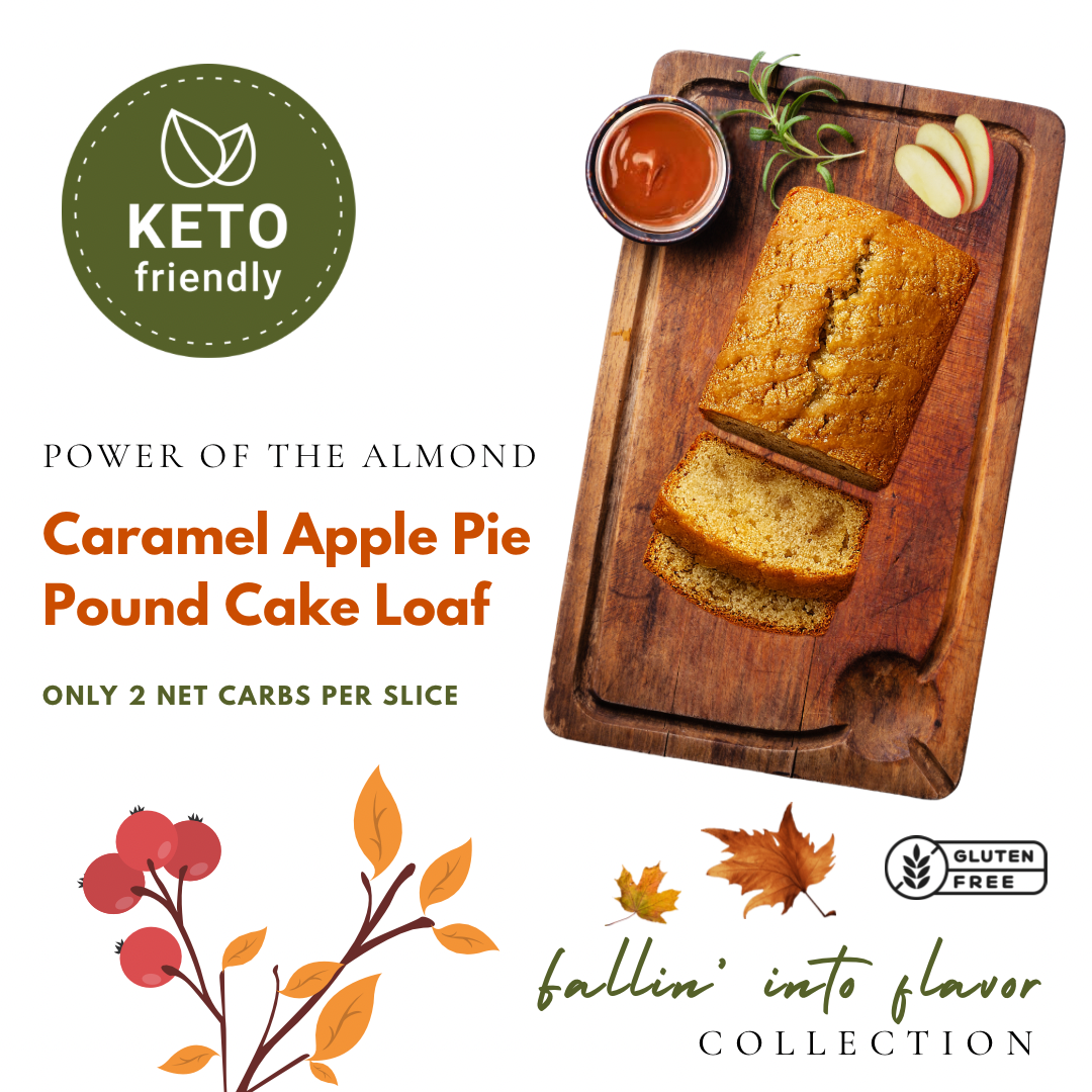 Keto caramel apple pie  loaf on cutting board