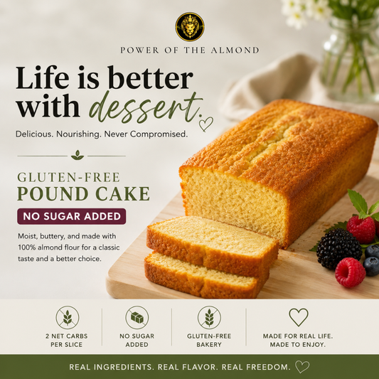 Gluten-Free Pound Cake | Low Carb Lifestyle & No Sugar Added