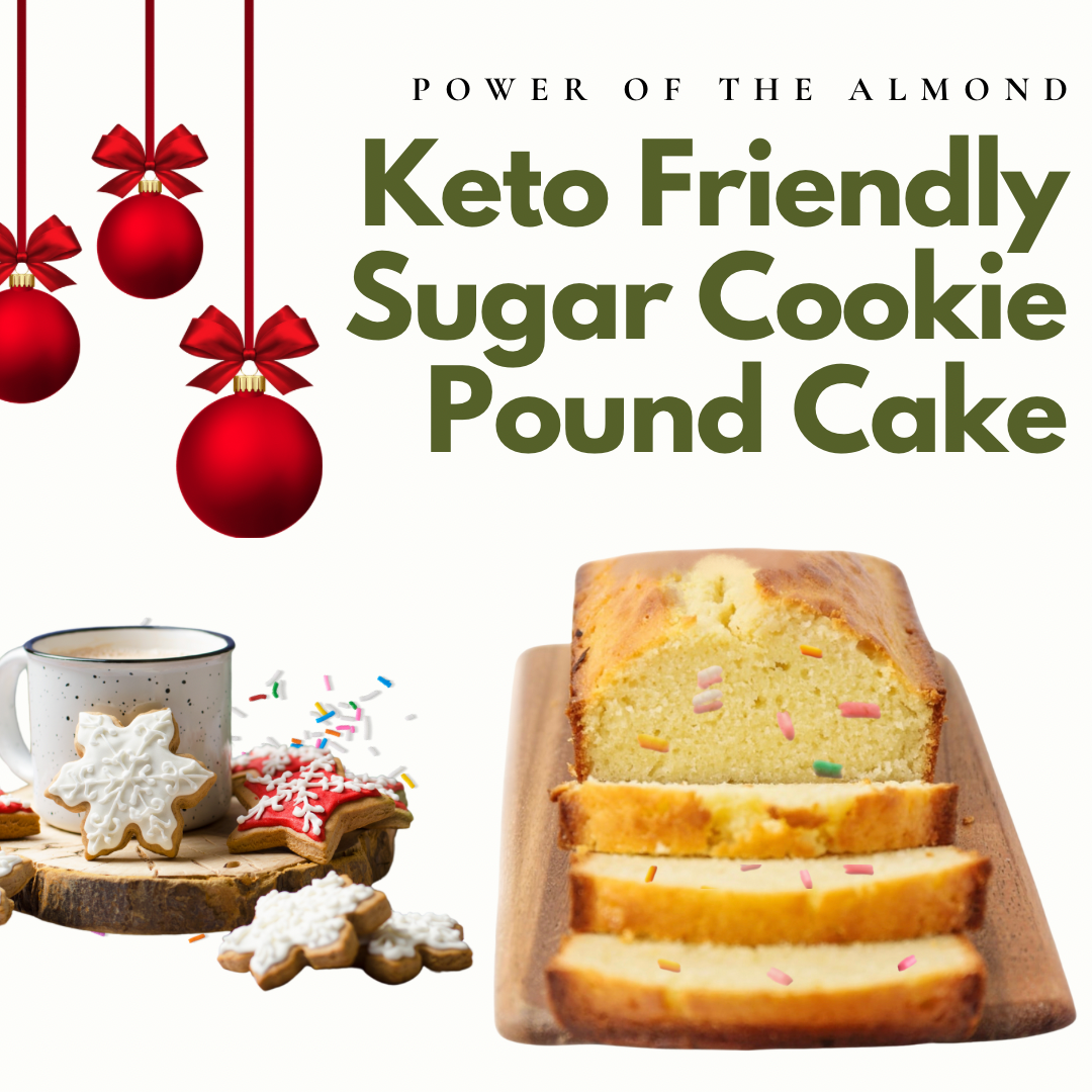 Keto Sugar Cookie Loaf sitting next to mug