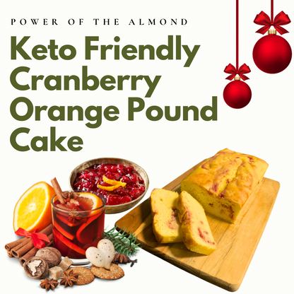 Keto orange cranberry loaf on cutting board