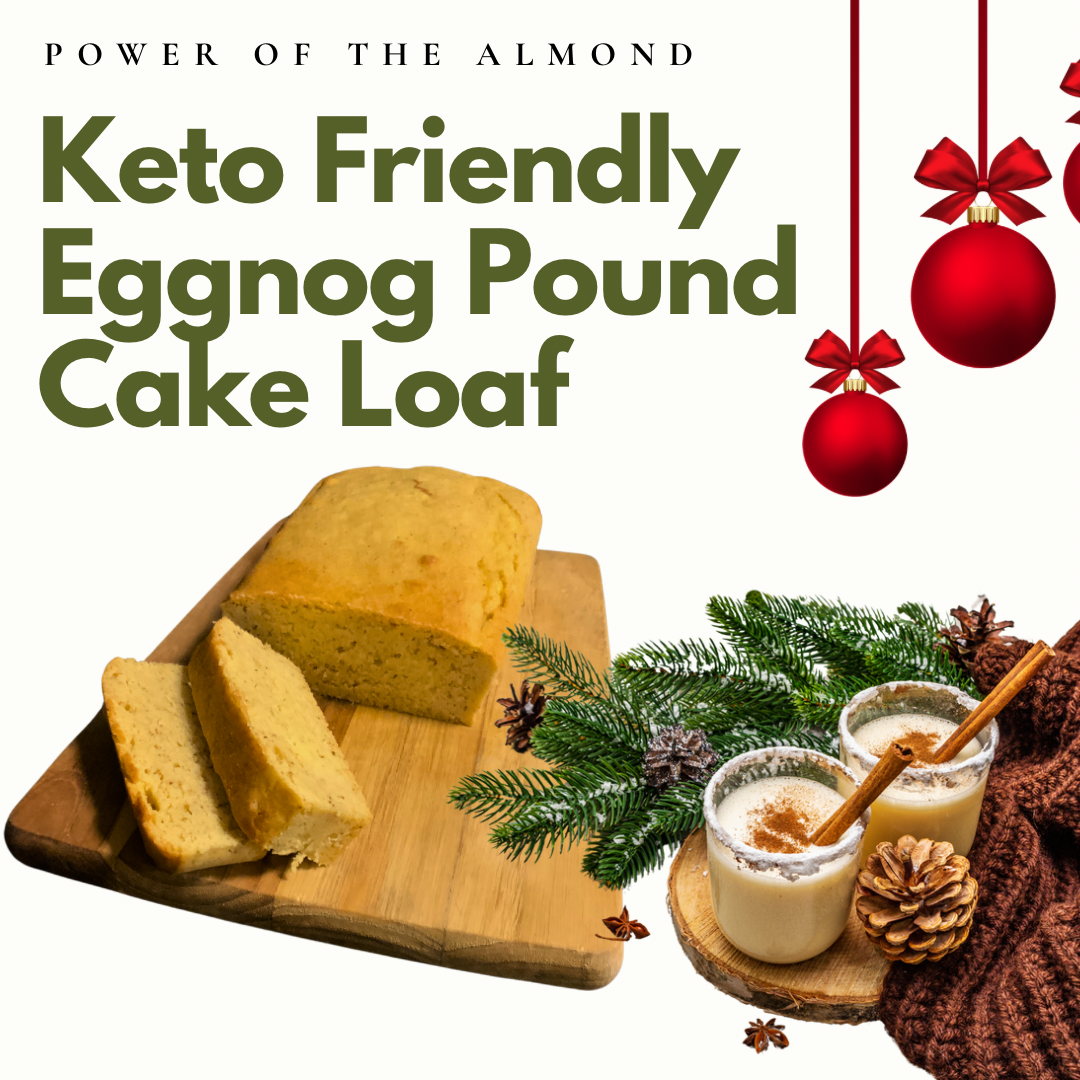 Keto Eggnog Loaf on cutting board